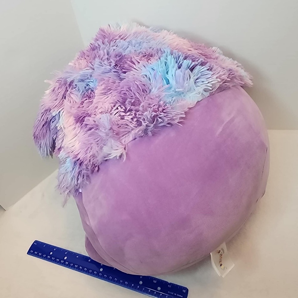 Squishmallow Eden Bigfoot 16" Valentine '24 Purple/Blue/Pink GlitterHearts - Picture 5 of 7